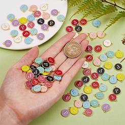 120шт 12 цвета позолоченные подвески из сплава&nbsp;ENAM-SZ0001-64P