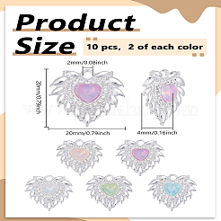 10 шт. 5 цвета подвески из сплава со стразами&nbsp;FIND-LP0005-83