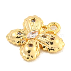 Латунные микропаве прозрачные подвески с фианитом&nbsp;KK-U015-11G