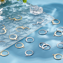 20 шт. 2-х цветная фурнитура для сережек из нержавеющей стали 304&nbsp;STAS-LP0001-71