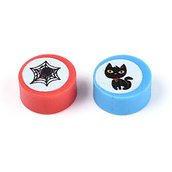 Печатные бусины из полимерной глины ручной работы&nbsp;CLAY-T022-12D