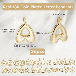 26 шт. 26 стиля подвески в виде воздушных шаров из латуни с покрытием на стойке&nbsp;KK-BBC0018-48