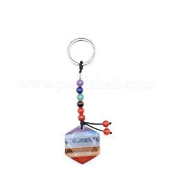 Llavero con colgante de piedras preciosas de 7 chakra&nbsp;CHAK-PW0001-046
