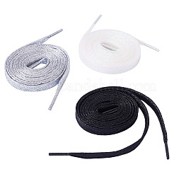 3 пара шнурков из полиэстера двух цветов&nbsp;AJEW-TA0002-36A