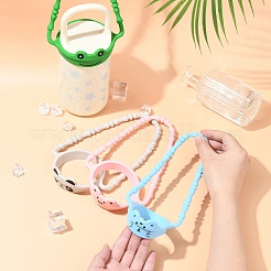 4шт. 4-цветный силиконовый плетеный шнур для ручки бутылки с водой&nbsp;DIY-CJ0002-63