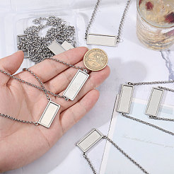 10 шт. 2 стиля 304 нержавеющая сталь цепочка роло ожерелья изготовление&nbsp;NJEW-CA00001