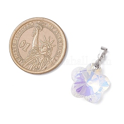 Цвет AB покрытием стеклянные подвески&nbsp;PALLOY-JF04596-02