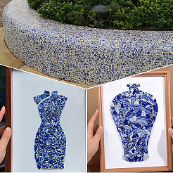 200г 4-х видов фарфоровой мозаичной плитки&nbsp;PORC-SP0001-12