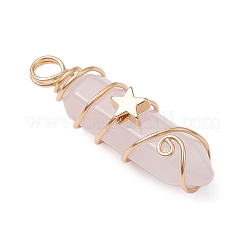 2 шт. 2 стиля подвески с двойными концами и острыми концами из натурального аметиста/зеленого авантюрина/розового кварца/лазурита/кварцевого кристалла&nbsp;PALLOY-JF03122