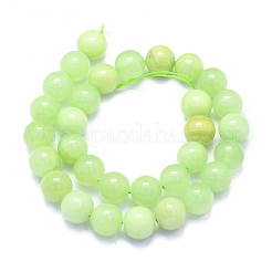 Chapelets de perles de jade blanche naturelle&nbsp;G-K310-C14-12mm