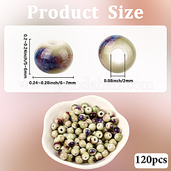 120шт фарфоровые бусины ручной работы&nbsp;PORC-LT0001-13B