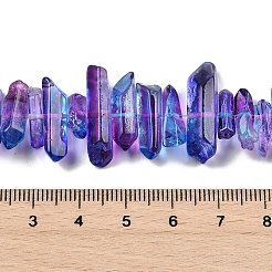 Нити натуральных окрашенных кварцевых бусин&nbsp;G-G791-14Q