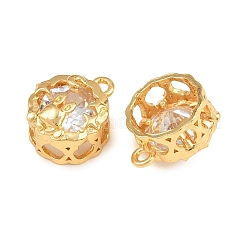 Ciondoli in ottone con pavé di zirconi chiari&nbsp;CU-CBA2E4B-05G