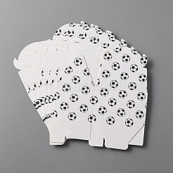 Коробки для конфет из крафт-бумаги с футбольным рисунком&nbsp;CON-WH0084-34A