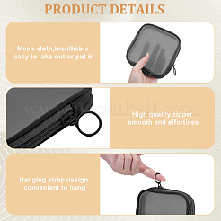 4 шт. косметичка-клатч из нейлоновой сетки и полиэфирного волокна на молнии для хранения&nbsp;ABAG-CN0001-57C