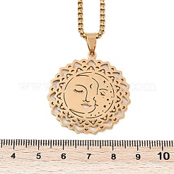 Collane con ciondolo a forma di fiore&nbsp;NJEW-K283-35G