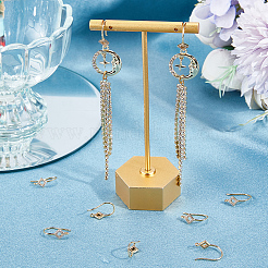 10 шт. латунные крючки для сережек из прозрачного кубического циркония&nbsp;KK-BBC0008-73