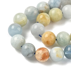 Природные Аквамарин бисер нитей&nbsp;LS-G-D327-A01-8mm