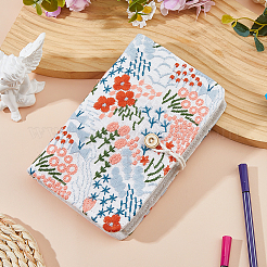 Couverture de carnet de notes à feuilles mobiles en lin&nbsp;OFST-WH0050-042B-02