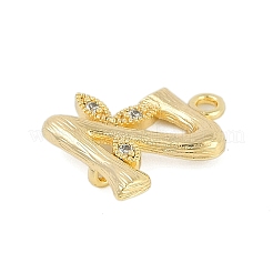 Connettori con lettere in strass di cristallo in ottone&nbsp;KK-S395-06G-Z