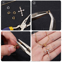 12 шт. 2 варианта дизайна 925 соединительных кольца из стерлингового серебра с фиксатором&nbsp;STER-BBC0008-13