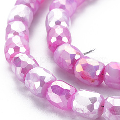 Непрозрачная выпечка окрашенные стеклянные бусы пряди EGLA-N006-008-B06