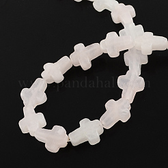 Rosa naturale fili di perle di quarzo&nbsp;G-R185-8x12mm-19