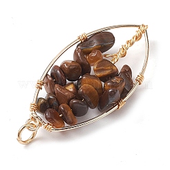 Подвески из натурального тигрового глаза&nbsp;PALLOY-JF02596-03