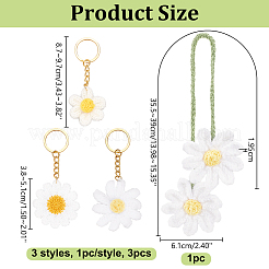 4 portachiavi a forma di fiore di cotone e ornamento da appendere&nbsp;KEYC-PH01609