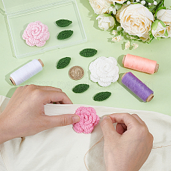 9 шт. аксессуары для украшений из хлопка ручной работы крючком&nbsp;DIY-PH0033-39B