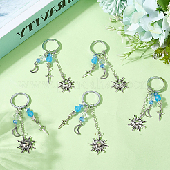 20 шт. брелки из сплава со звездами&nbsp;KEYC-SC0001-50