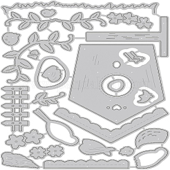Moldes de corte de acero al carbono stencils&nbsp;DIY-WH0309-039