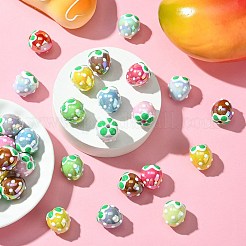 30шт УФ-покрытие Радужные переливающиеся акриловые бусины&nbsp;PACR-CJ0001-36