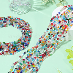 20 brins de perles de verre transparentes brins&nbsp;EGLA-PA0001-47B