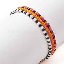 Set di braccialetti elastici con perline in vetro stile 3 pz 3&nbsp;BJEW-JB09933