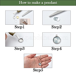 Наборы для изготовления подвесок из нержавеющей стали 304 своими руками&nbsp;DIY-YW0010-48