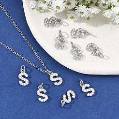 Pendentifs en laiton Shegrace avec micro-pavé de zircone cubique transparente&nbsp;XGRQ29910-394P-S