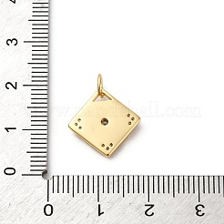 Подвески из латуни с микропаве из кубического циркония и эмали&nbsp;KK-Q098-04G-A