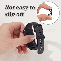 30 stücke 3 arten rechteck silikon retainer schnalle halter uhrenarmbänder halte hoop ersatz uhr strap verschluss&nbsp;FIND-CN0002-39A