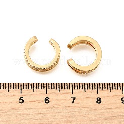 Латунные серьги-манжеты из прозрачного кубического циркония&nbsp;EJEW-F370-19G