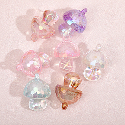 12 шт. 6-х цветные подвески из прозрачного акрила в виде пузырьков&nbsp;TACR-CA0001-24