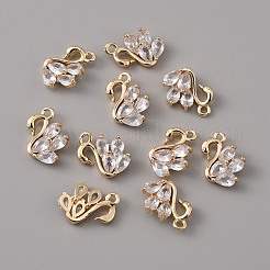 Latón micro pavimenta claro cubic zirconia encantos&nbsp;ZIRC-TAC0003-03