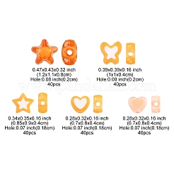 200шт 5 стиля прозрачные акриловые бусины&nbsp;TACR-FS0001-54C