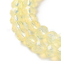 Peinture de cuisson perles de verre transparentes brins&nbsp;DGLA-A034-J6MM-D06