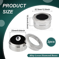 Lose Diamantboxen aus Legierung&nbsp;CON-WH0104-11A-P