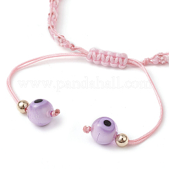 Braccialetti di perline di vetro intrecciate per le donne&nbsp;BJEW-MZ00122-04