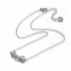 Ожерелья с дверным молотком из латуни с кубическим цирконием&nbsp;NJEW-H202-01P