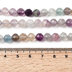 Природных красочные флюорита бисер нитей&nbsp;G-P603-C-6mm-07