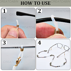 1 Stück Polymer Clay mit Legierung und Kristall-Halsband für Brillen&nbsp;AJEW-CN0005-04E
