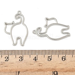 Legierung offene zurück Lünette Anhänger&nbsp;X-FIND-L025-02P
